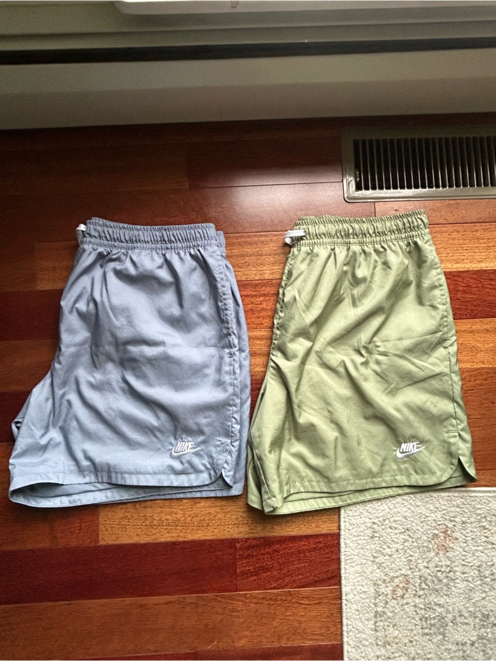 Nike Athletic Shorts Duo - Olive & Light Blue